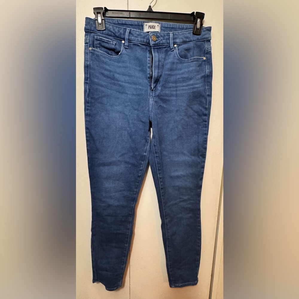 PAIGE Women's Blue Skinny Jeans